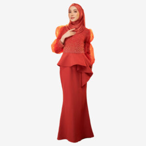 (Defect)Akyla Dress in Brick Orange